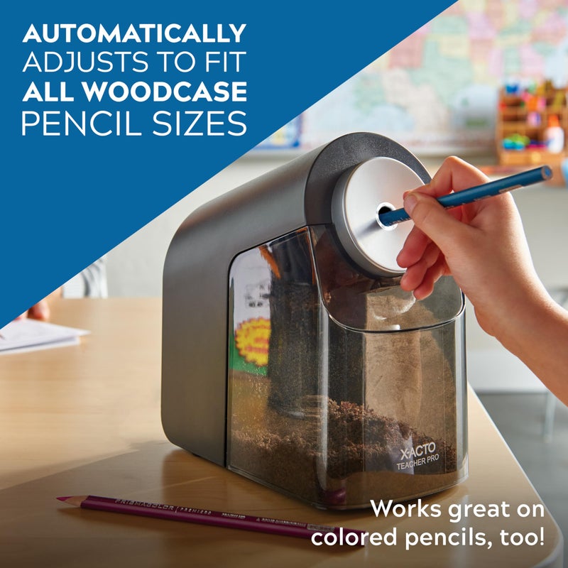 X-ACTO Electric Pencil Sharpener Heavy Duty Pencil Sharpener for School Black 1 Count - Image 4